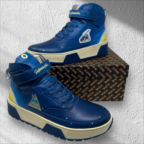 Six Hundred Four X Def Leppard Limited Edition On thru the night Hi Top Sneakers - Picture 1 of 11